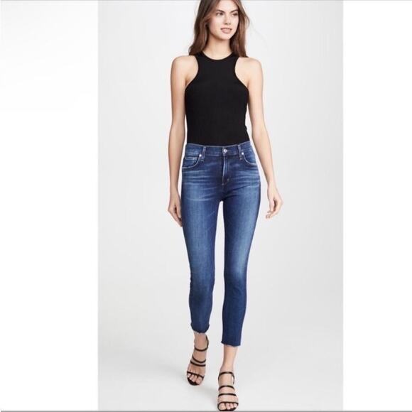 Agolde Denim - Agolde Sophie Raw Hem High Rise Skinny Crop Jeans Size 29